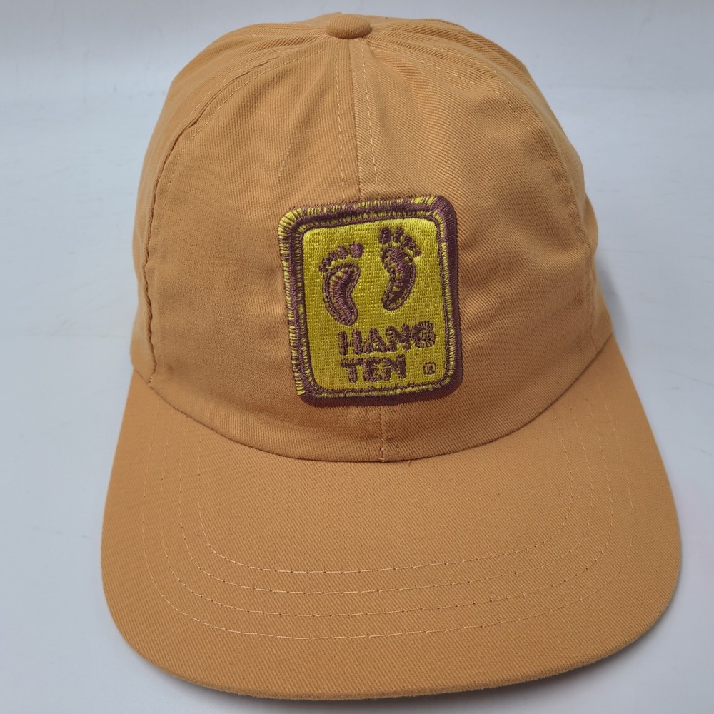 Hang Ten Hat Snapback (Fits Small) Orange Surf Logo Skate Hawaii Beach Outdoors